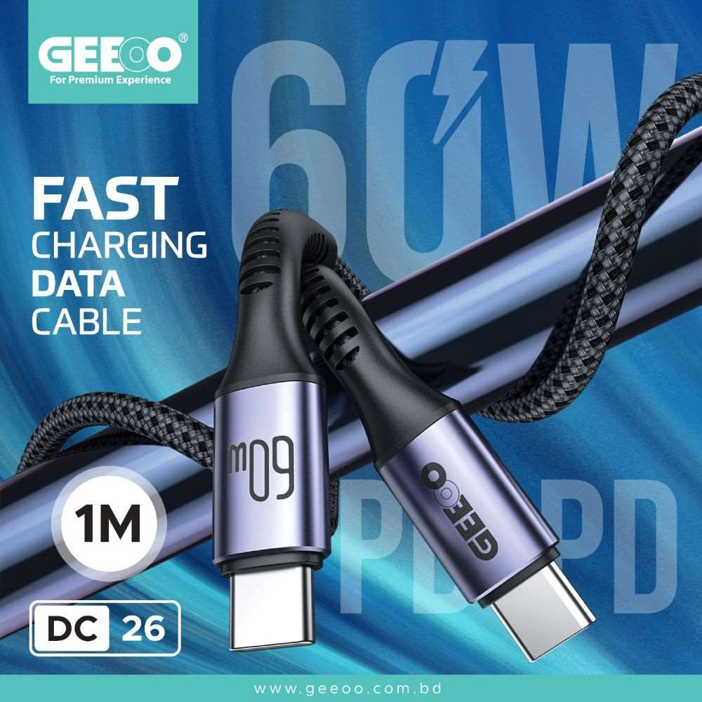 DC26 Fast Charging 1M Long 60W (PD-PD) Data Cable