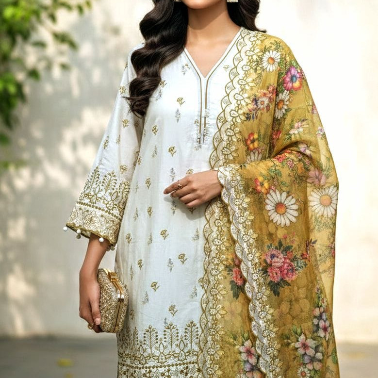 Pakistani Dastan inspired Party Three pieces