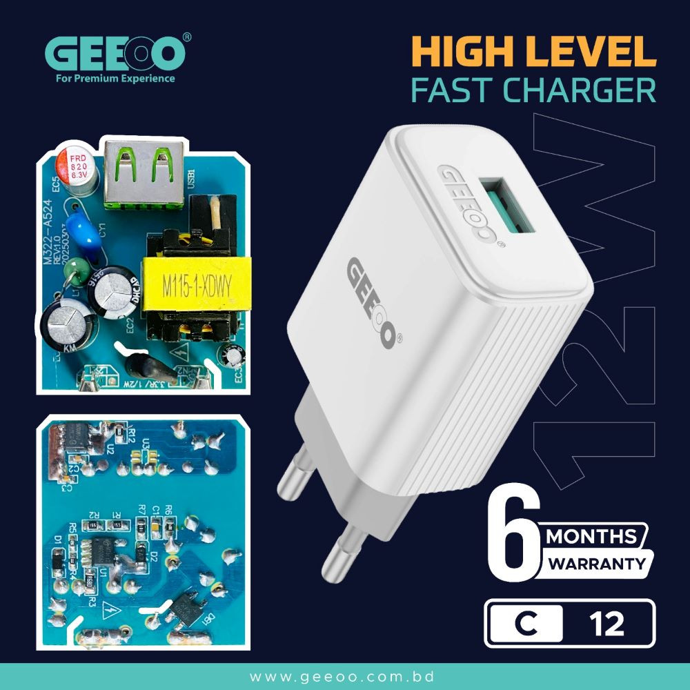 GEEOO C12M HIGH LEVEL Fast Charger(Micro) 15W Max Support