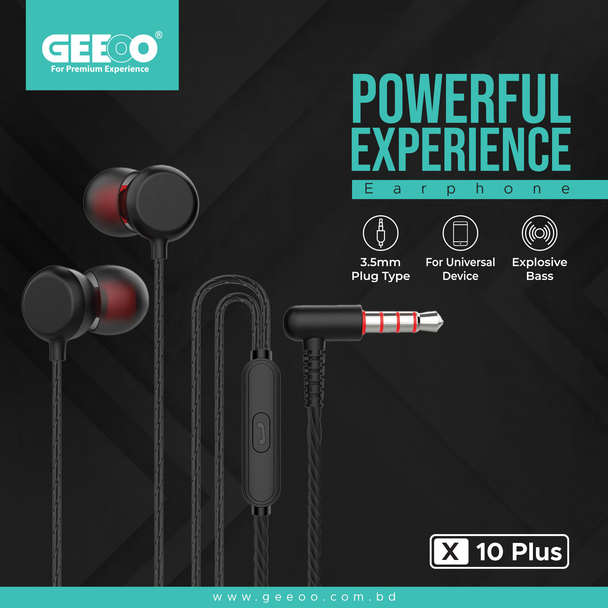 GEEOO X10 Plus Earphone