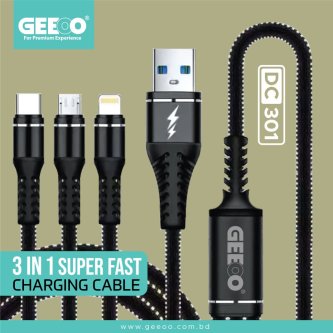 Image of DC301 Super Fast Charging Cable (3 in 1)